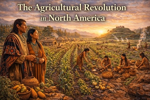 Indigenous agriculture at sunset