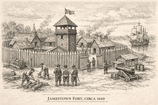 Jamestown Fort circa 1610