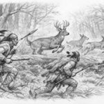 Eastern Woodlands hunters pursuing whitetail deer