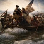 George Washington crossing the Delaware River.