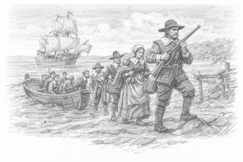 Arrival of puritan settlers