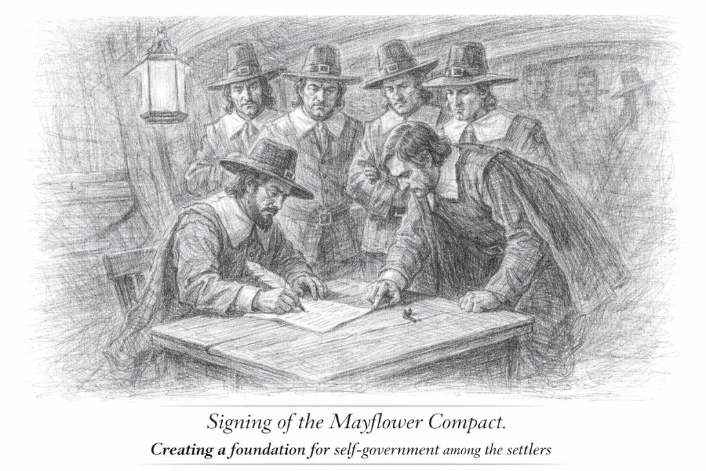 Signing of the Mayflower Compact