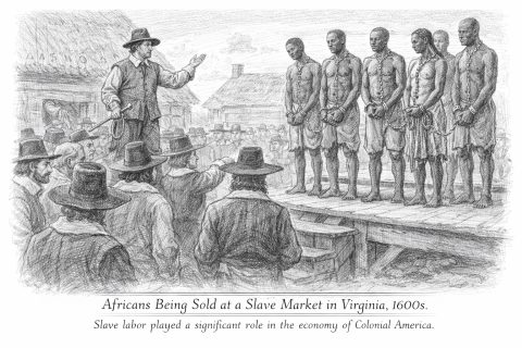 Slave market in Virginia