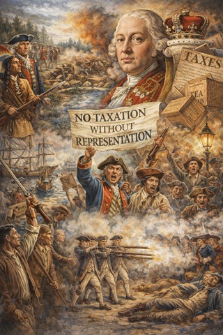 Montage depicting the path to revolution