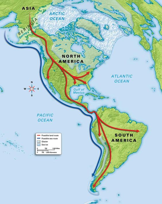 Map of native coastal migration