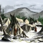 Native village, indicative of the diverse population of North America on the eve of European contact