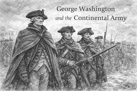 George Washington leading the army